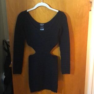 Bebe dress black with cut out sides Small